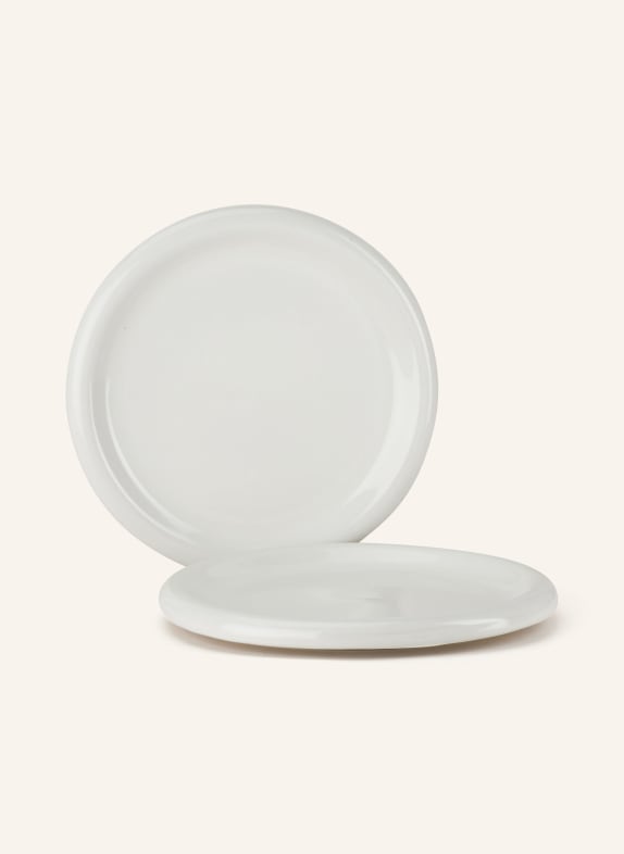 HAY Set of 2 dinner plates BARRO WHITE