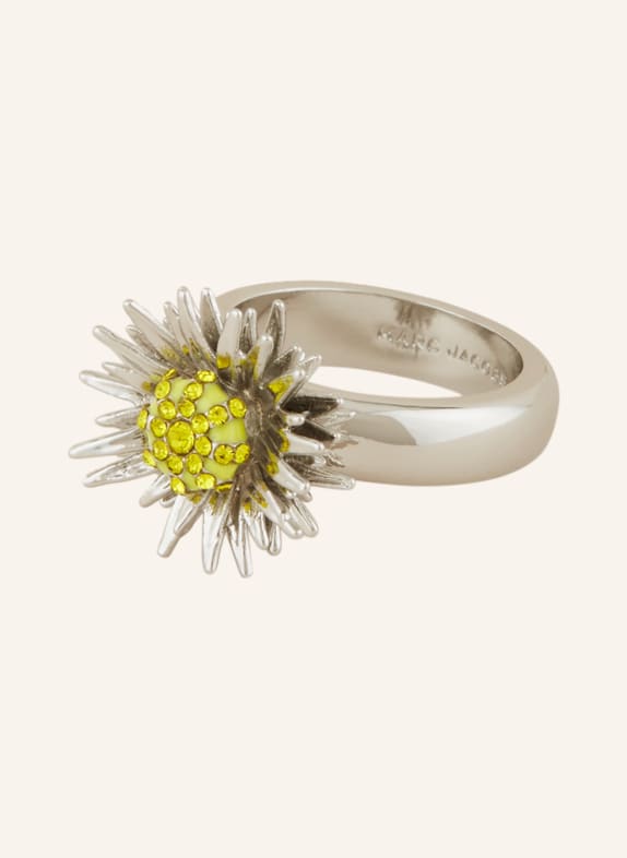 MARC JACOBS Ring FUTURE FLORAL SILVER/ YELLOW
