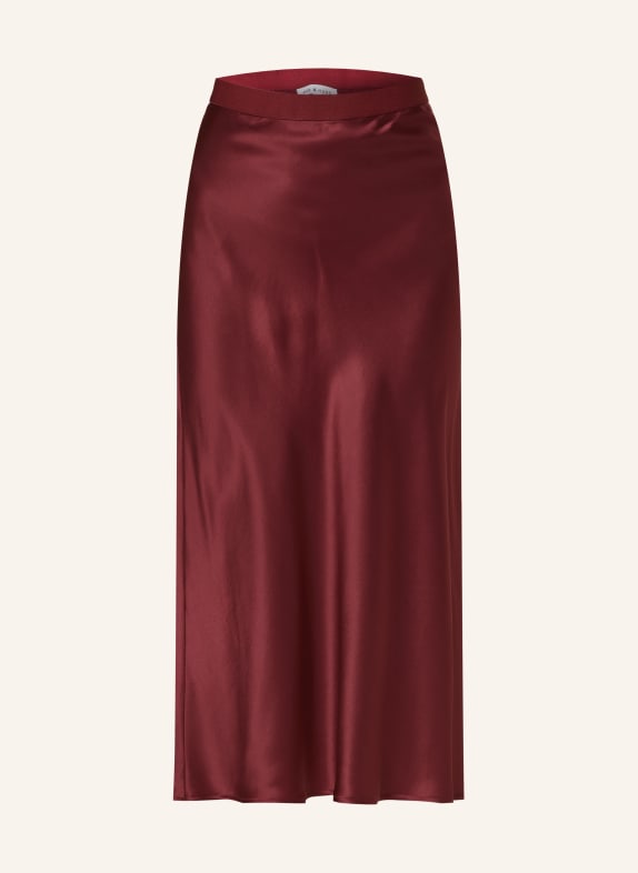 MRS & HUGS Silk skirt DARK RED