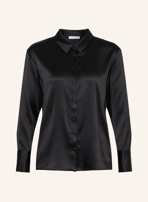 MRS & HUGS Shirt blouse in silk BLACK