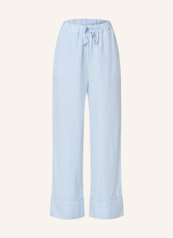 MALINA Trousers MAISIE with linen LIGHT BLUE