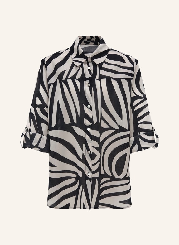 OPUS Shirt blouse FUMINE BLACK/ WHITE