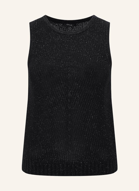 OPUS Knit top PORA with glitter thread BLACK