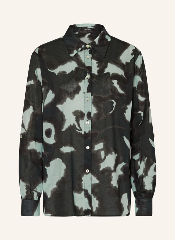 OPUS Shirt blouse FUMINE BLACK/ GRAY/ MINT