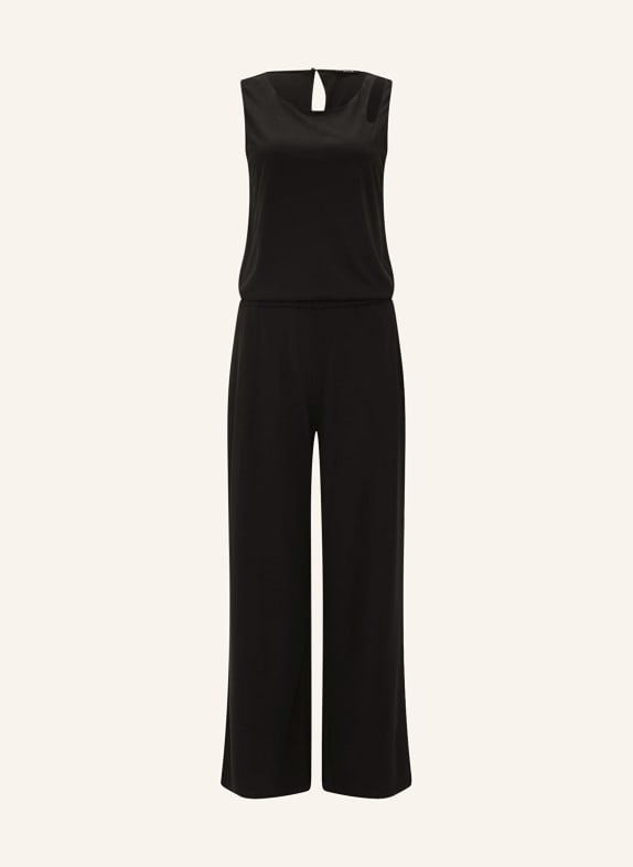 OPUS Jersey jumpsuit MELPANI with cut-out BLACK