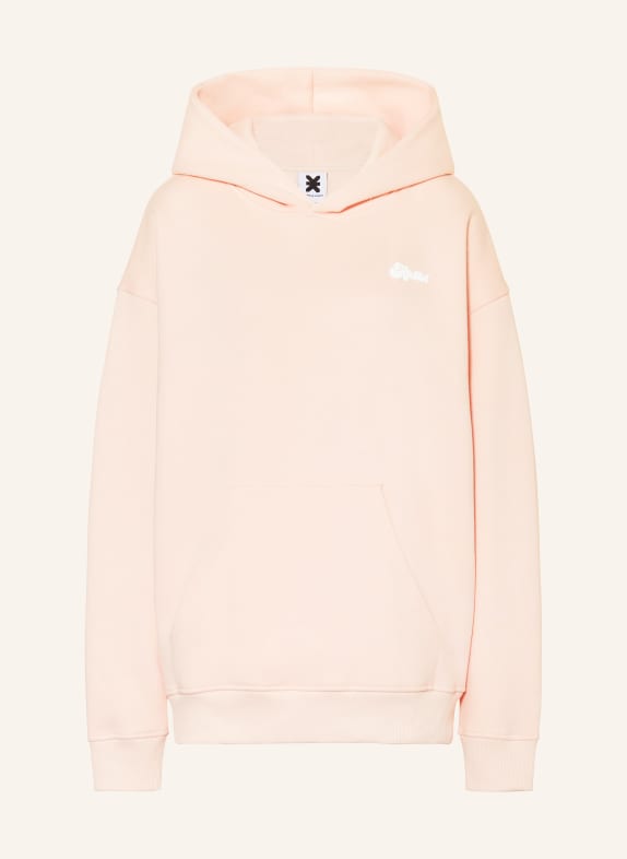 KARO KAUER Oversized hoodie LIGHT ORANGE/ WHITE