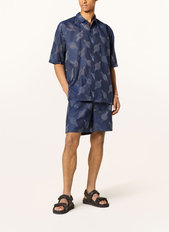 DAILY PAPER Short sleeve shirt SALIM relaxed fit DARK BLUE