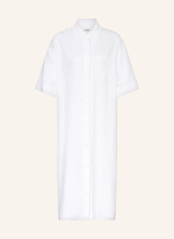 COS Shirt dress in linen WHITE
