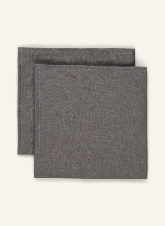pichler Set of 2 cloth napkins PURE made of linen GRAY
