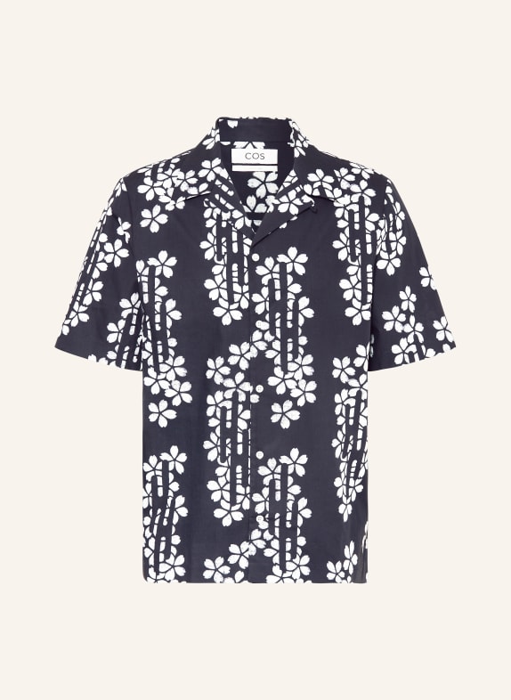 COS Resort shirt relaxed fit BLACK/ WHITE