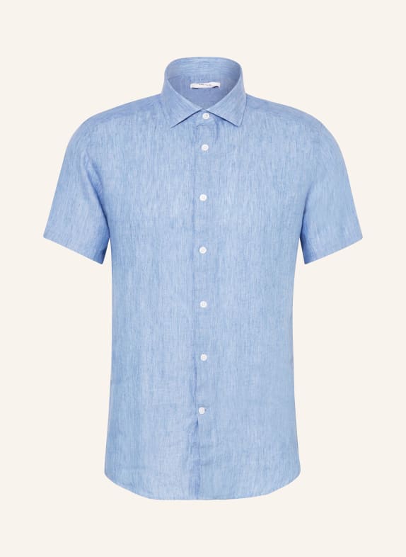 REISS Short sleeve shirt HOLIDAY Slim Fit made of linen LIGHT BLUE