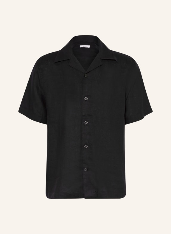 REISS Resort shirt BELDI regular fit in linen BLACK