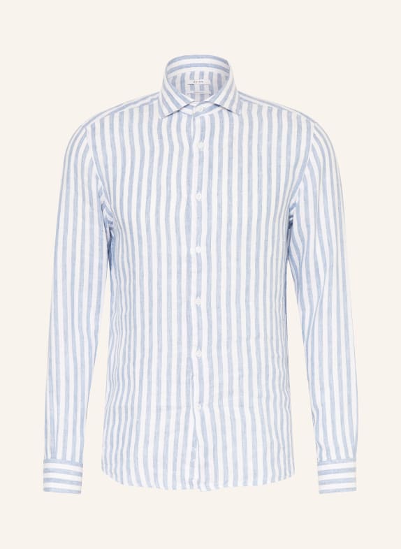 REISS Linen shirt RUBAN Regular Fit LIGHT BLUE/ WHITE