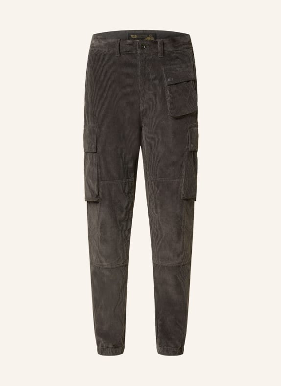 BELSTAFF Cargohose aus Cord DUNKELGRAU