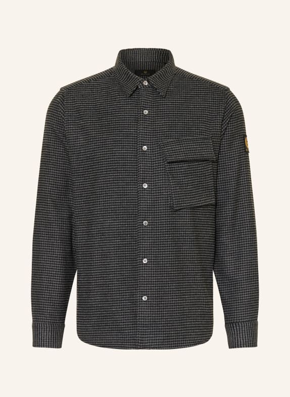 BELSTAFF Shirt SCALE regular fit BLACK/ DARK GRAY