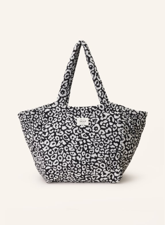 WOUF Terry cloth shopper COCO LARGE BLACK/ WHITE