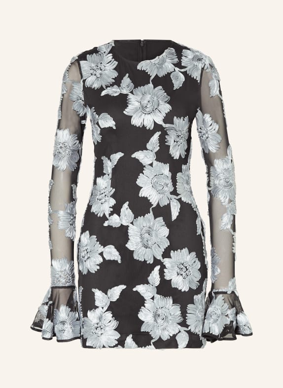 ROTATE Kleid SCHWARZ/ HELLGRAU