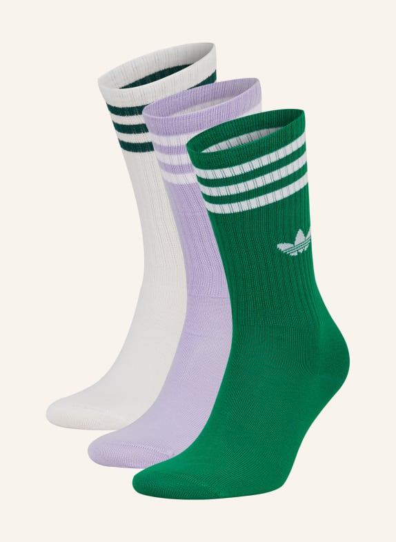 adidas Originals 3-pack socks HIGH CREW VIOTON/GREEN/WHITE