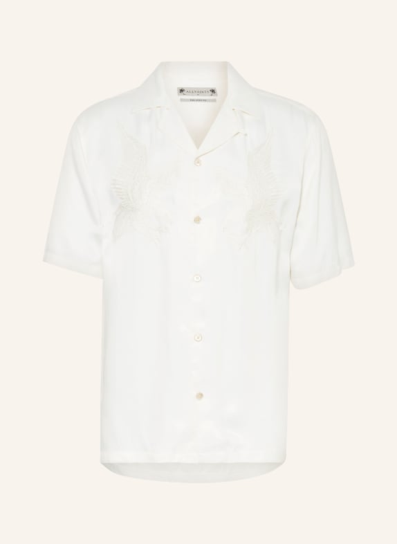 ALLSAINTS Resort shirt AQUILA relaxed fit with embroidery ECRU