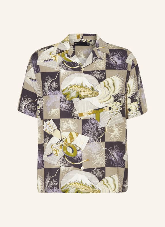 ALLSAINTS Resort shirt SEBASTIAN relaxed fit CREAM/ GREEN/ PURPLE