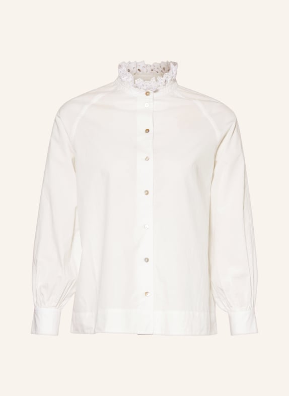 Rich & Royal Bluse mit Lochspitze WEISS