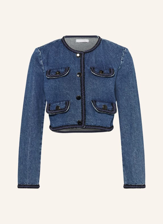 Rich & Royal Cropped-Jeansjacke BLAU
