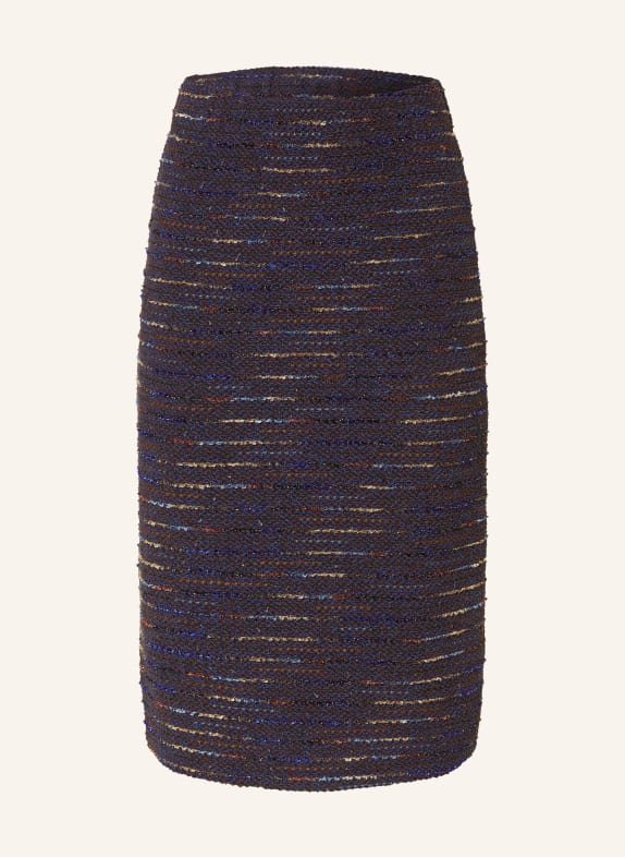 rich&royal Bouclé skirt DARK RED/ DARK BLUE