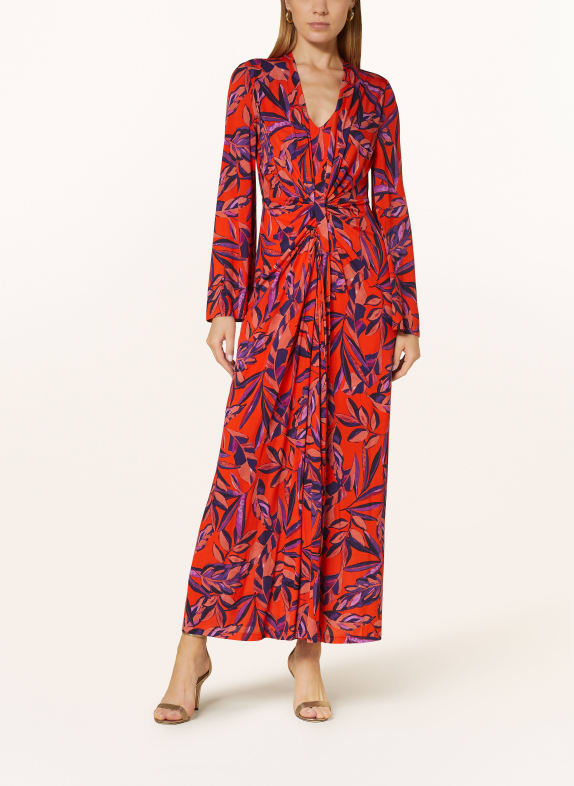 Phase Eight Dress BRIELLA in wrap look RED/ PURPLE/ DARK BLUE