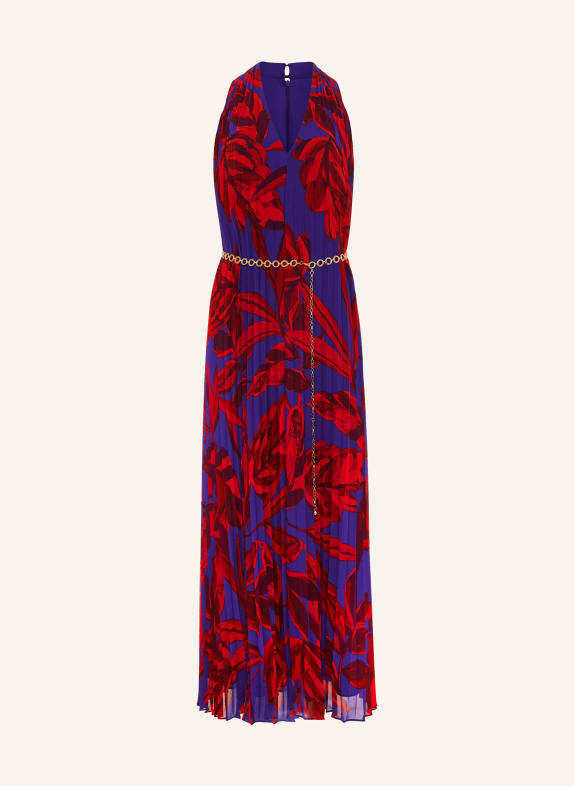 Phase Eight Pleated dress ADELAIDE PURPLE/ RED/ DARK RED