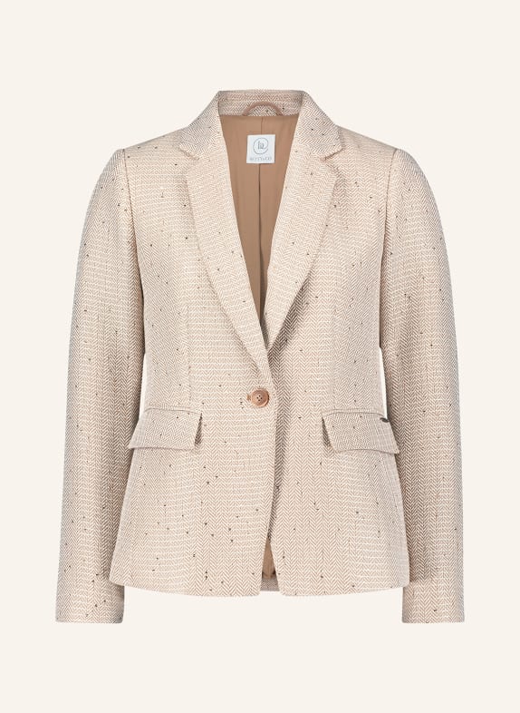 BETTY&CO Blazer mit Pailletten CAMEL/ CREME