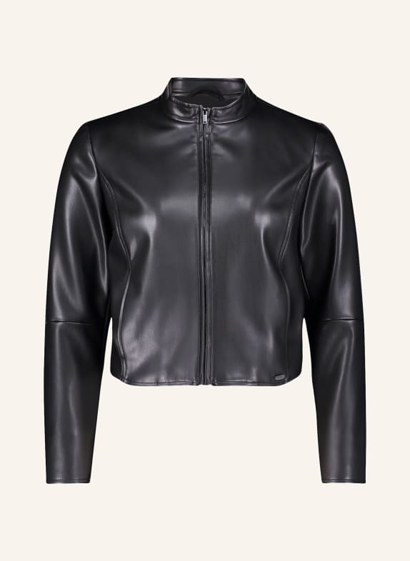 BETTY&CO Cropped-Jacke in Lederoptik SCHWARZ