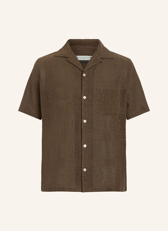 ALLSAINTS Resort shirt CALETA relaxed fit made of lace BROWN