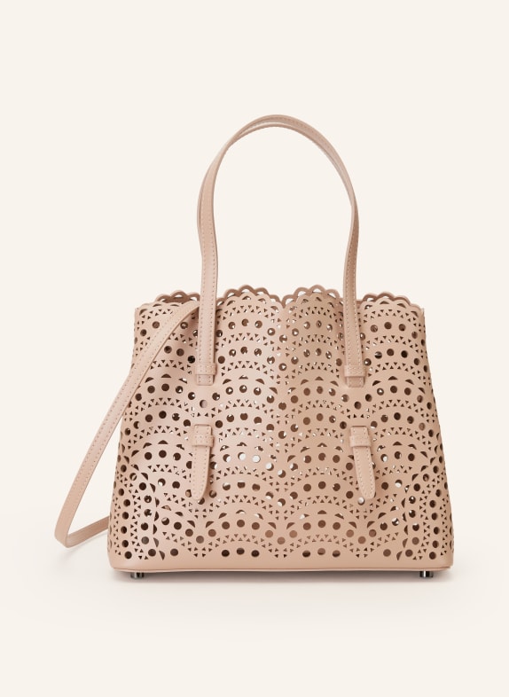 ALAÏA PARIS Handbag MINA 25 with pouch NUDE