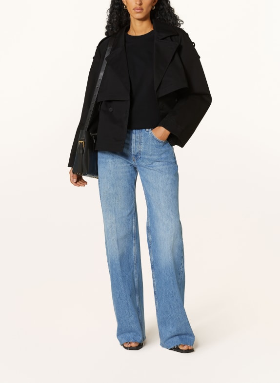 ALLSAINTS Cropped trench coat BECKETTE BLACK