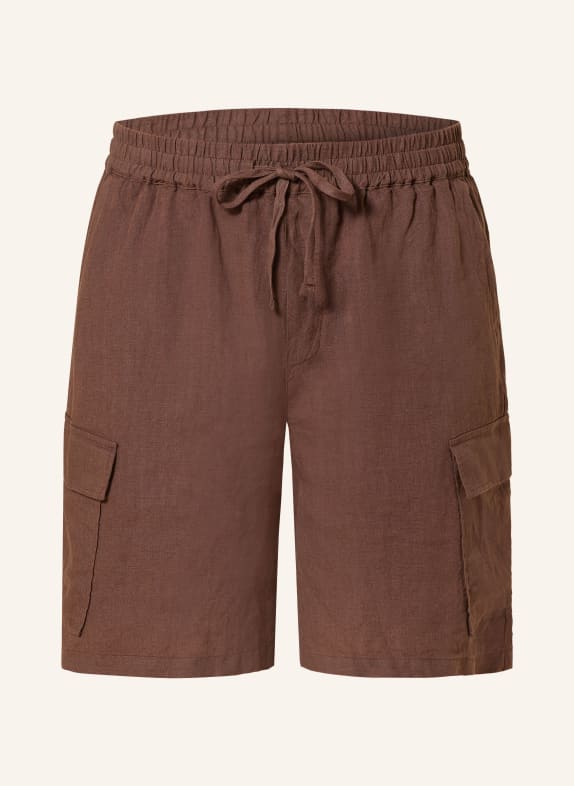MAERZ MUENCHEN Linen shorts BROWN