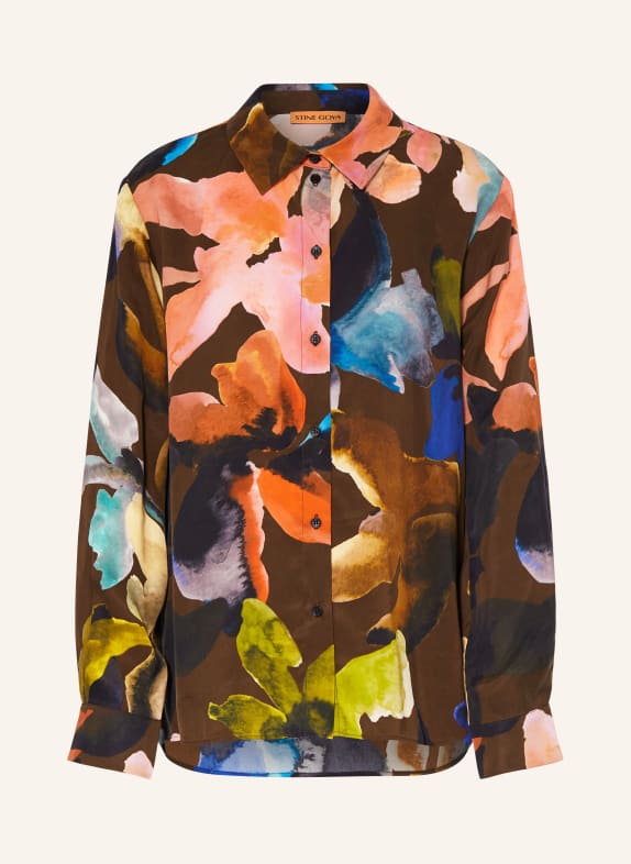 STINE GOYA Hemdbluse BRAUN / BLAU / OLIV