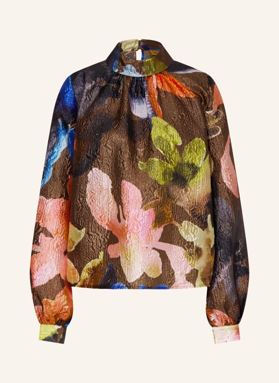 STINE GOYA Shirt blouse BROWN/ RED/ DARK YELLOW