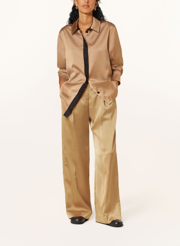 STINE GOYA Marlenehose aus Satin CAMEL