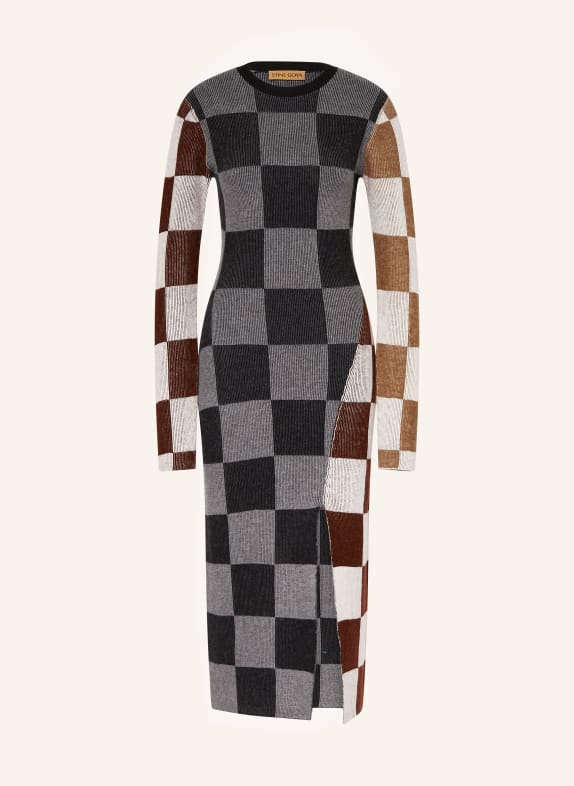 STINE GOYA Knit dress BLACK/ GRAY/ BEIGE