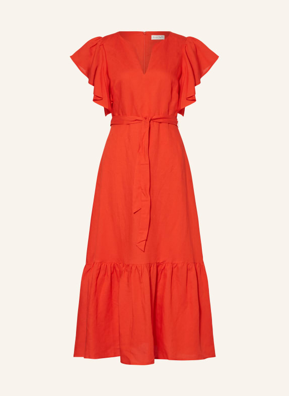 Phase Eight Dress MORGAN with linen RED