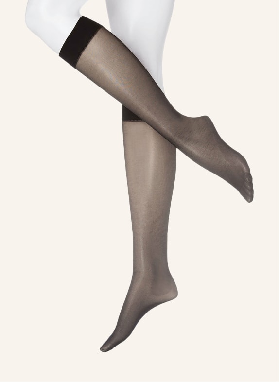 Wolford 3-pack fine knee high stockings SATIN TOUCH  7005 BLACK