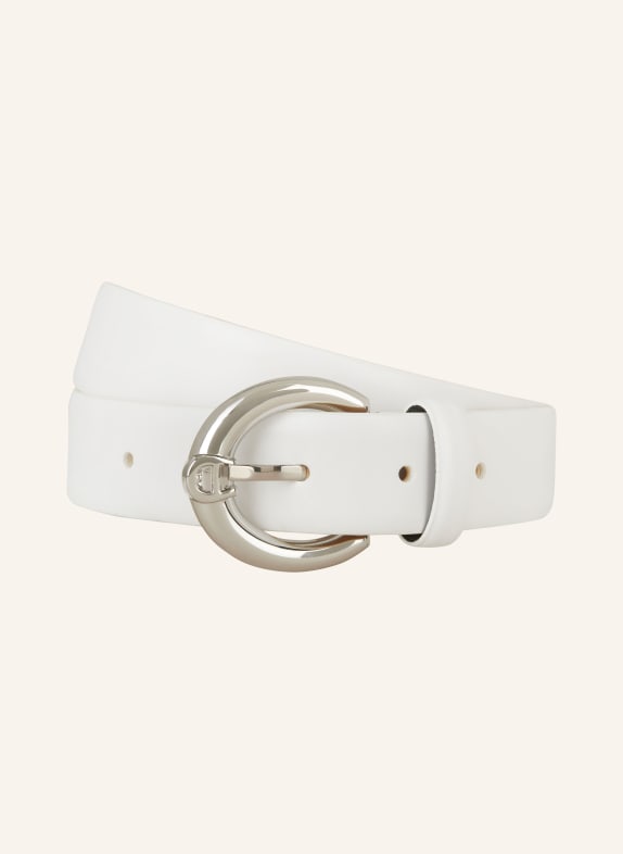 AIGNER Leather belt WHITE