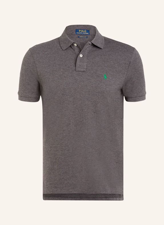 POLO RALPH LAUREN Piqué-Poloshirt Custom Slim Fit DUNKELGRAU