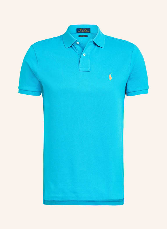 POLO RALPH LAUREN Piqué polo shirt custom slim fit  TURQUOISE