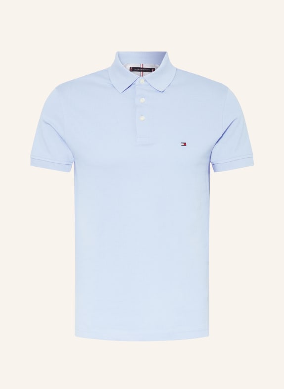 TOMMY HILFIGER Piqué-Poloshirt Slim Fit HELLBLAU