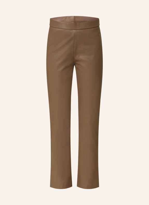 RAFFAELLO ROSSI Leggings MACY in leather look DARK BROWN