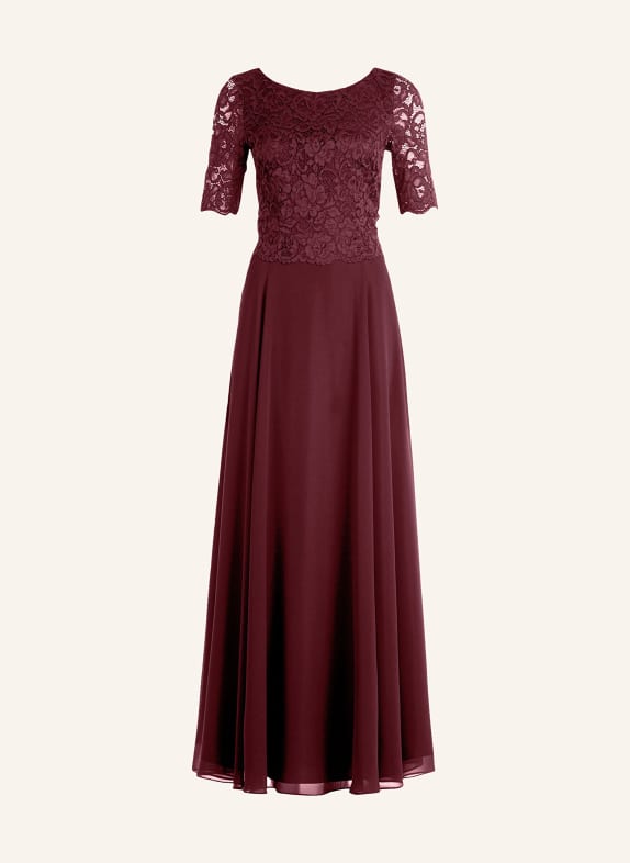 Vera Mont Dress with lace DARK RED