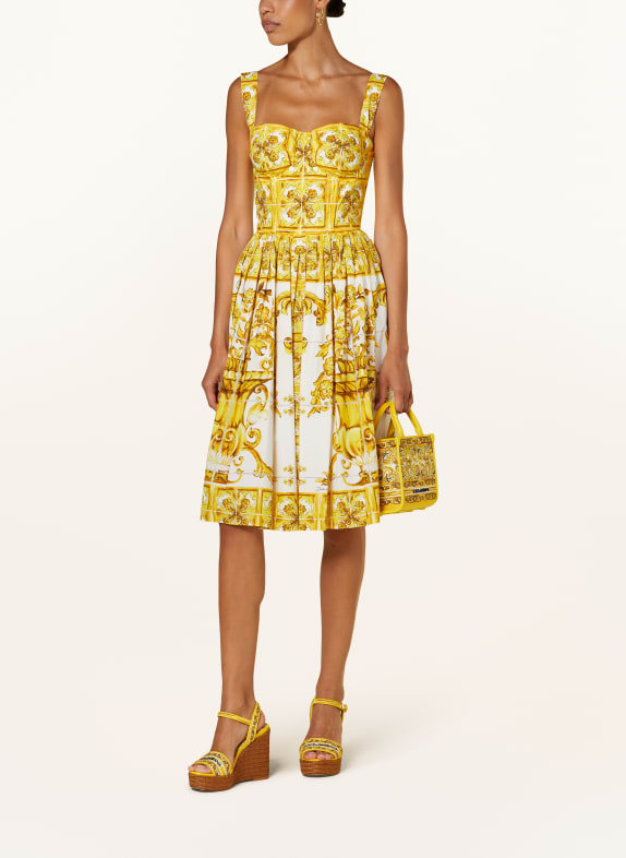 DOLCE & GABBANA Dress YELLOW/ BROWN/ WHITE