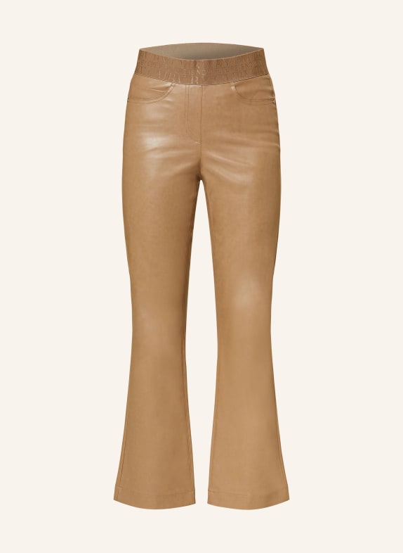 CAMBIO Trousers FELICE in leather look CAMEL