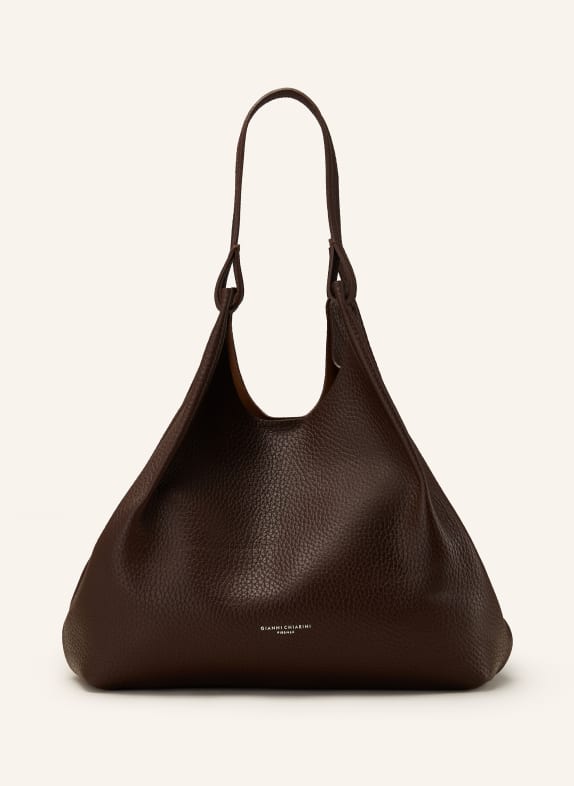 GIANNI CHIARINI Hobo bag DUA with pouch DARK BROWN